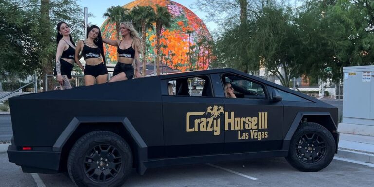 Tesla Cybertruck With Stripper Pole, Dancers Is Driving Around Vegas