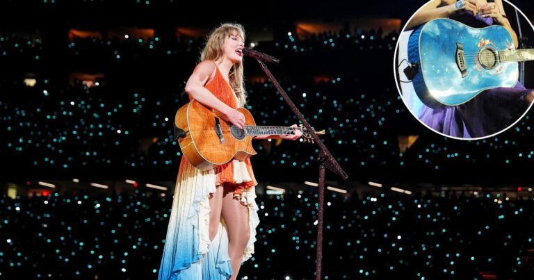Taylor Swift Fans Compare Surprise Song Dress and Koi Fish Guitar