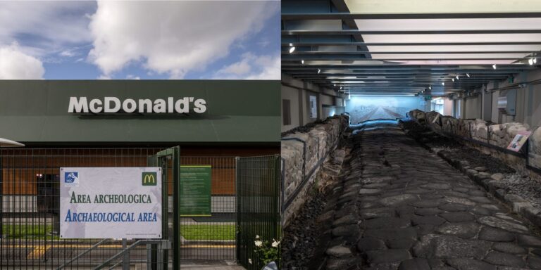 A McDonald’s in Italy Was Built Over a Road From Ancient Rome: Photos