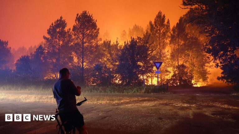 Around 12,000 evacuated in France fires as firefighter killed in Italy