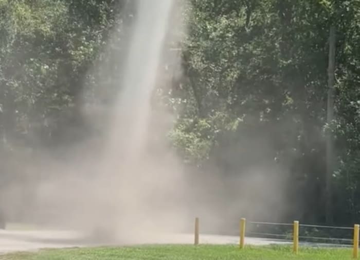 Dust devil caught on camera spinning up dirt in Green Cove Springs Dust devil caught on camera spinning up dirt in Green Cove Springs