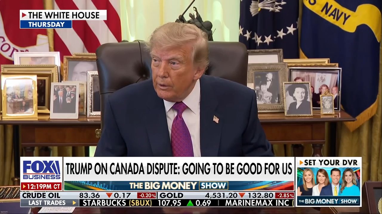 President Donald Trump says the U.S. can no longer absorb massive trade losses with Canada, dismissing concerns that the tariff fight could drive up costs for Americans ahead of the midterms.