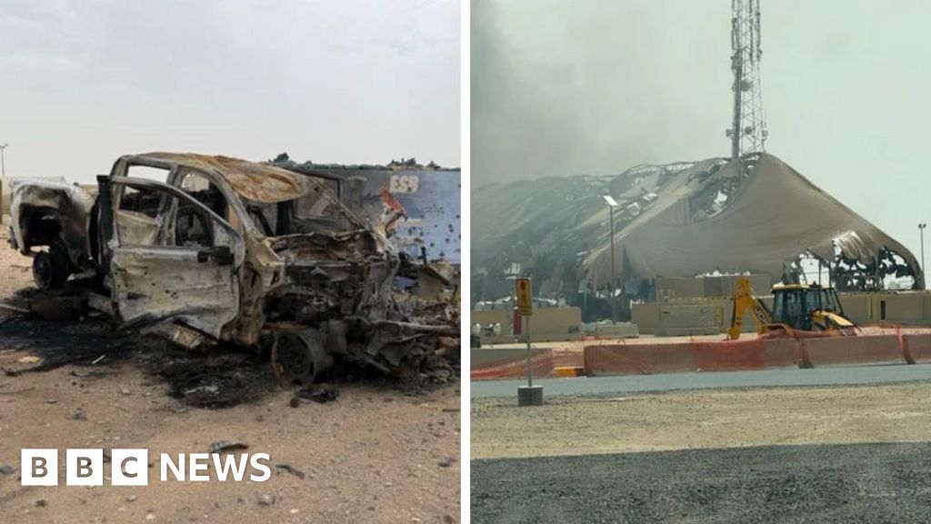 Photos show widespread damage at US sites from Iranian attacks Photos show widespread damage at US sites from Iranian attacks
