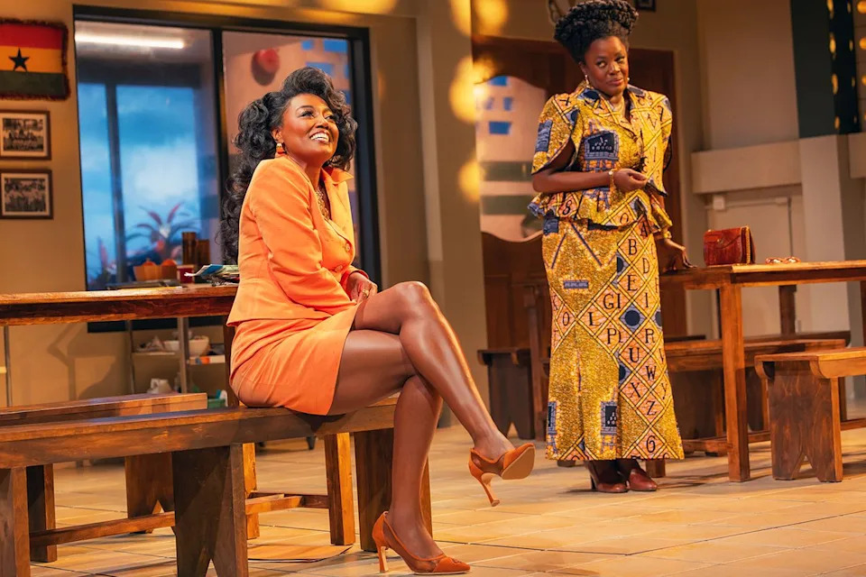 Patina Miller and Heather Alicia Simms in 'School Girls'Credit: Matthew Murphy