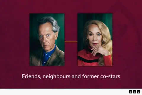 A graphic showing the celebrity contestants' connections