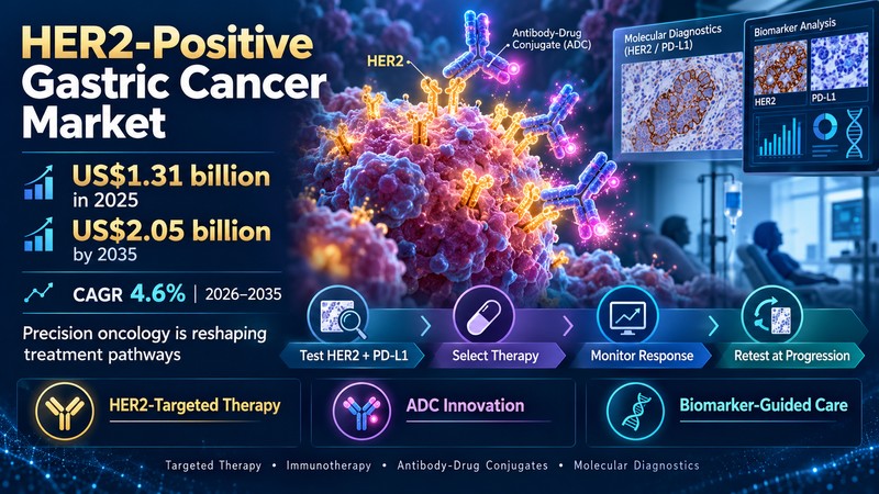 HER2-Positive Gastric Cancer Market Forecast to Reach US$2.05 Billion by 2035 as First-Line Treatment Options Expand | Report by DataM Intelligence
