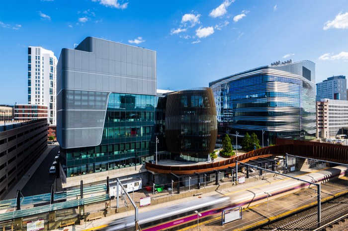A view of Northeastern University's Boston campus.