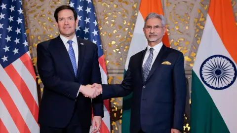 Reuters US Secretary of State Marco Rubio shakes hands with India's Foreign Minister Subrahmanyam Jaishankar, before a bilateral meeting at the Taj Mahal Palace Hotel in Mumbai, India, October 20, 2026.