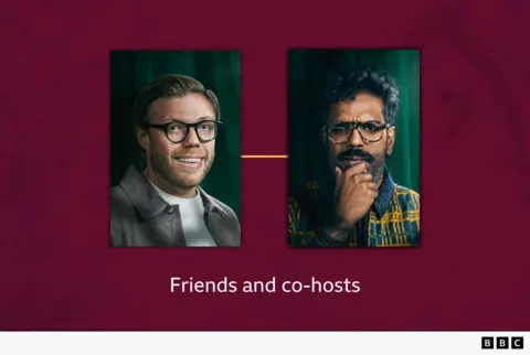 A graphic showing the celebrity contestants' connections