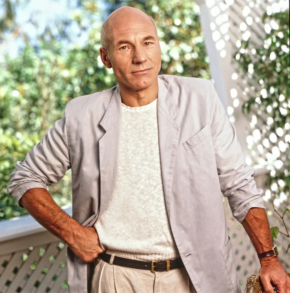 Actor Patrick Stewart poses for a portrait in Los Angeles, California on May 22, 1990.