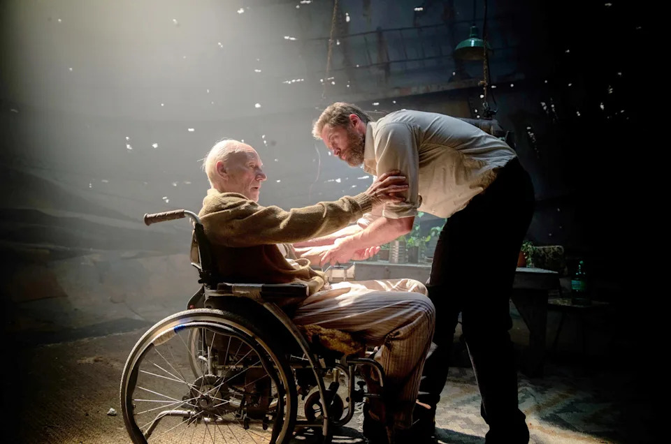 Stewart and Hugh Jackman in "Logan" in 2017.