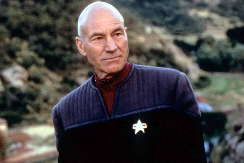 Stewart in "Star Trek: Insurrection" in 1998.